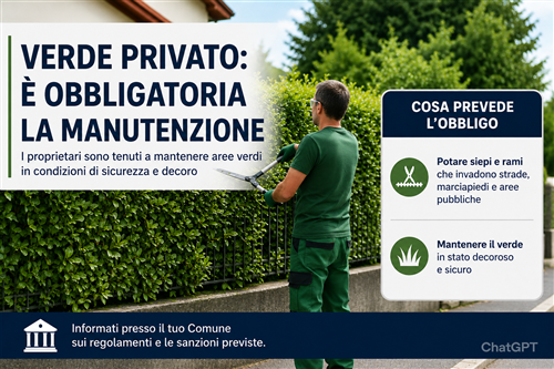 Avviso alla Popolazione - Manutenzione Verde privato

