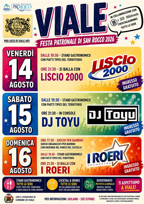 Festeggiamenti patronali San Rocco 2026